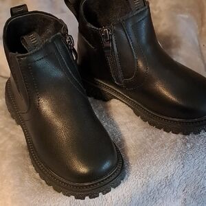 Kids Black Ankle Boots